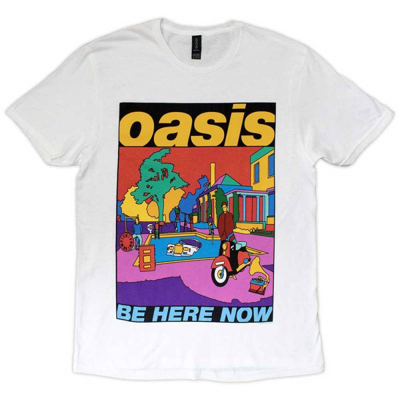 【予約商品】OASIS バンドTシャツ ユニセックス: Be Here Now Illustration (White)