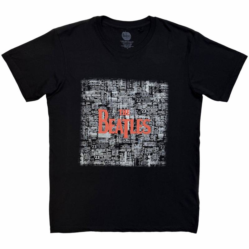 【予約商品】THE BEATLES バンドTシャツ ユニセックス: Tickets & Logo (Black) (Embellished)