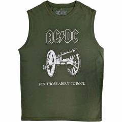 【予約商品】AC/DC Unisex Tank バンドTシャツ: About To Rock (Green) - GREEN