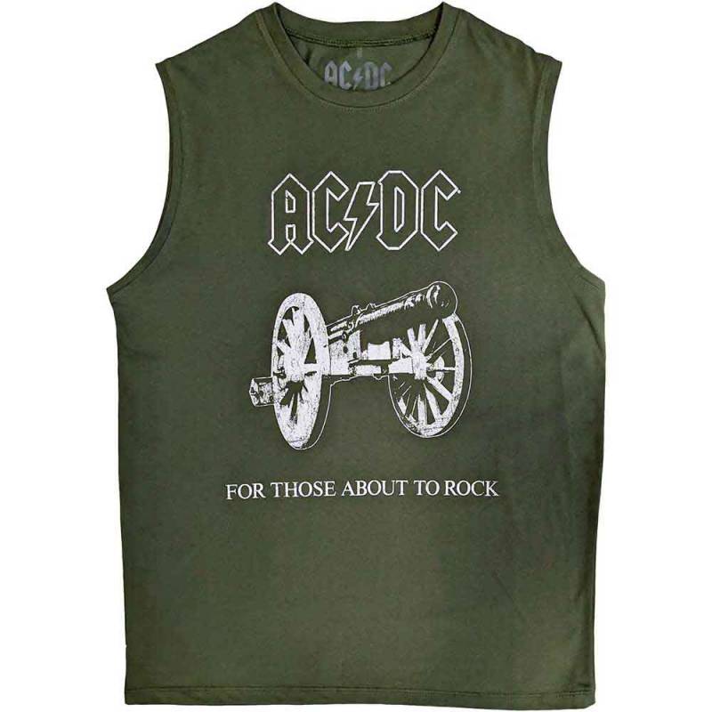 【予約商品】AC/DC Unisex Tank バンドTシャツ: About To Rock (Green) - GREEN
