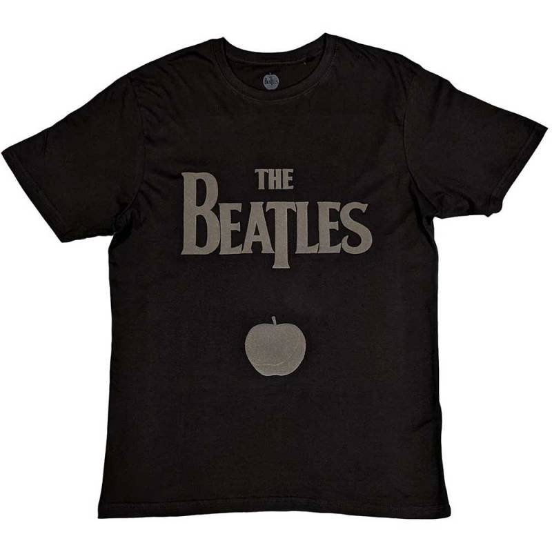 【予約商品】THE BEATLES バンドTシャツ ユニセックス: Drop T Logo & Apple (Black) (Hi-Build)