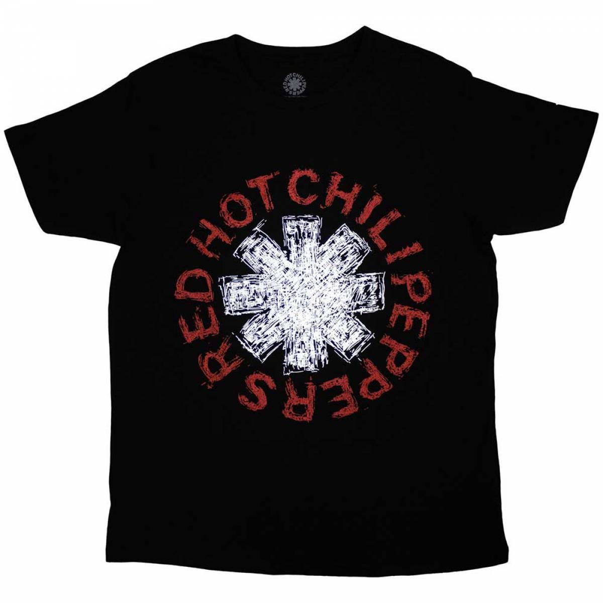 【予約商品】RED HOT CHILI PEPPERS バンドTシャツ ユニセックス: Scribble Asterisk - BLACK