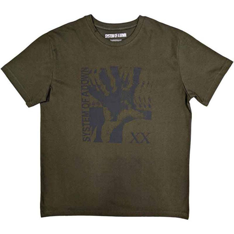 【予約商品】SYSTEM OF A DOWN バンドTシャツ ユニセックス: Intoxicated (Military Green)