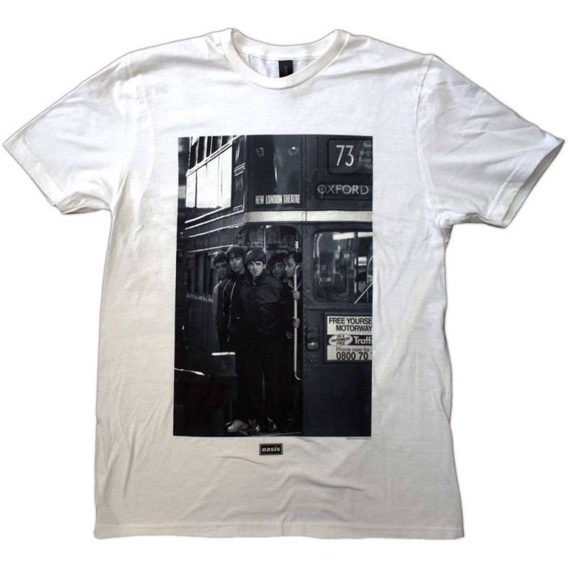 【予約商品】OASIS バンドTシャツ ユニセックス: London Bus Photo (White)
