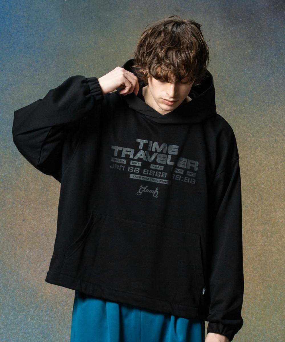 【予約商品】glamb(グラム)GB0225/TG02 : TIME TRAVELER Emergency Hoodie (GEAR 002) / タイムトラベラーエマージェンシーフーディ - Black
