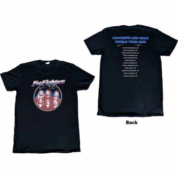 【予約商品】FOO FIGHTERS バンドTシャツ ユニセックス: Classic Photo (Black) (Back Print & Ex-Tour) (Small) - BLACK