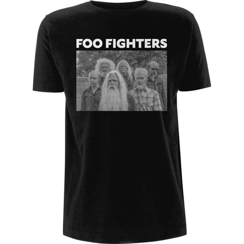 【予約商品】FOO FIGHTERS バンドTシャツ ユニセックス: Old Band Photo (Black) - BLACK