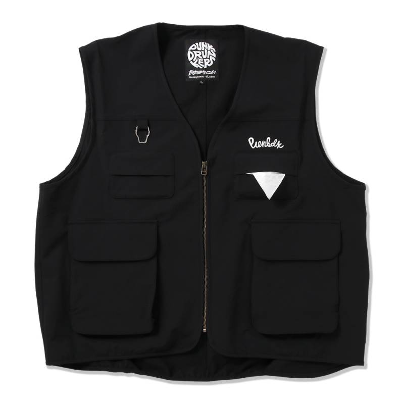 【予約商品】PUNK DRUNKERS (パンク・ドランカーズ) Wティッシュベスト - BLACK