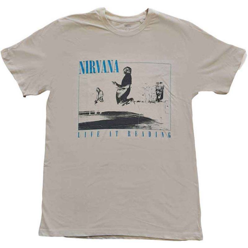 【予約商品】NIRVANA バンドTシャツ ユニセックス: Live at Reading (Sand)