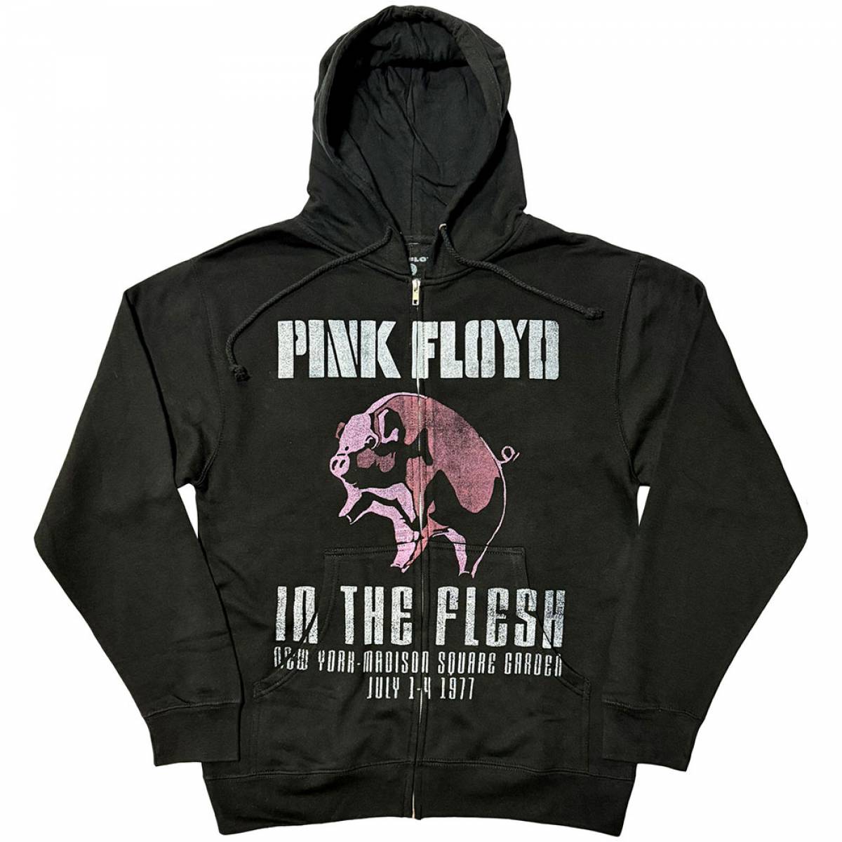 【予約商品】PINK FLOYD Unisex Zipped Hoodie: In The Flesh (Black) - BLACK