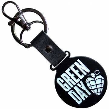 【予約商品】GREEN DAY Keychain: Stacked Logo & Grenade Circle