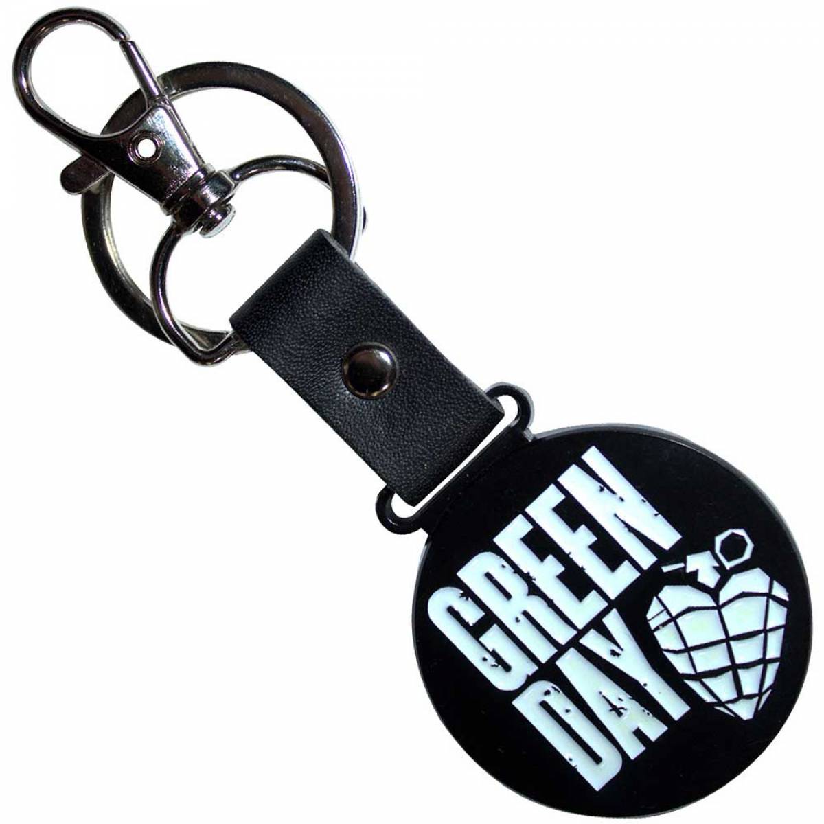【予約商品】GREEN DAY Keychain: Stacked Logo & Grenade Circle
