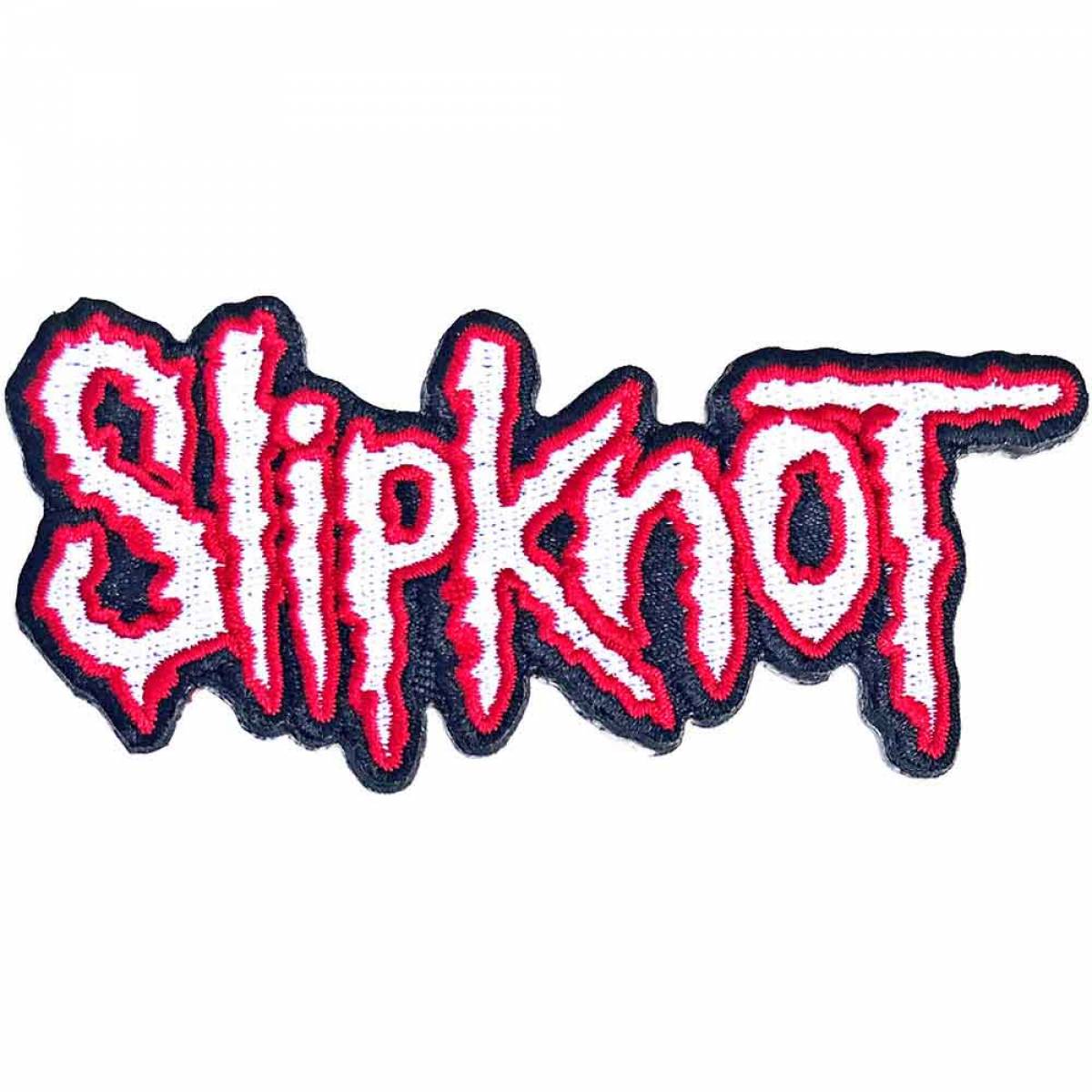 【予約商品】SLIPKNOT Woven Patch: Cut-Out Logo Red Border (Standard)