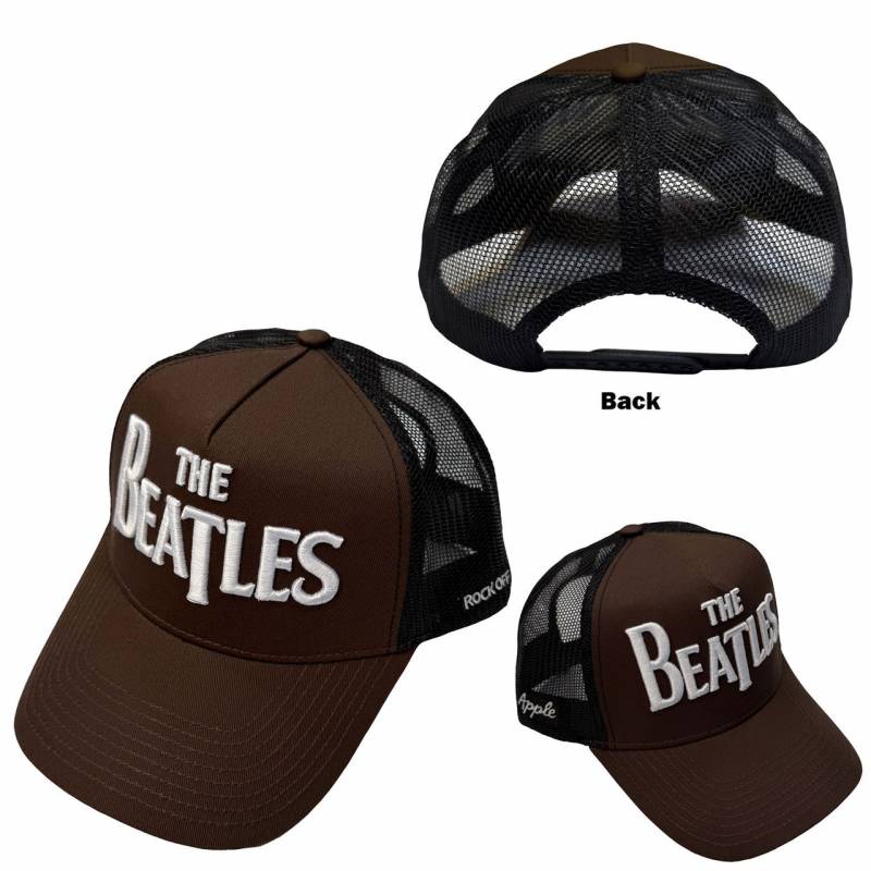 【予約商品】THE BEATLES Unisex Mesh Back Cap: Drop T Logo & Apple (Brown & Black)