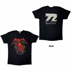 【予約商品】METALLICA バンドTシャツ ユニセックス: Skull Screaming Red 72 Seasons (Black) (Back Print)