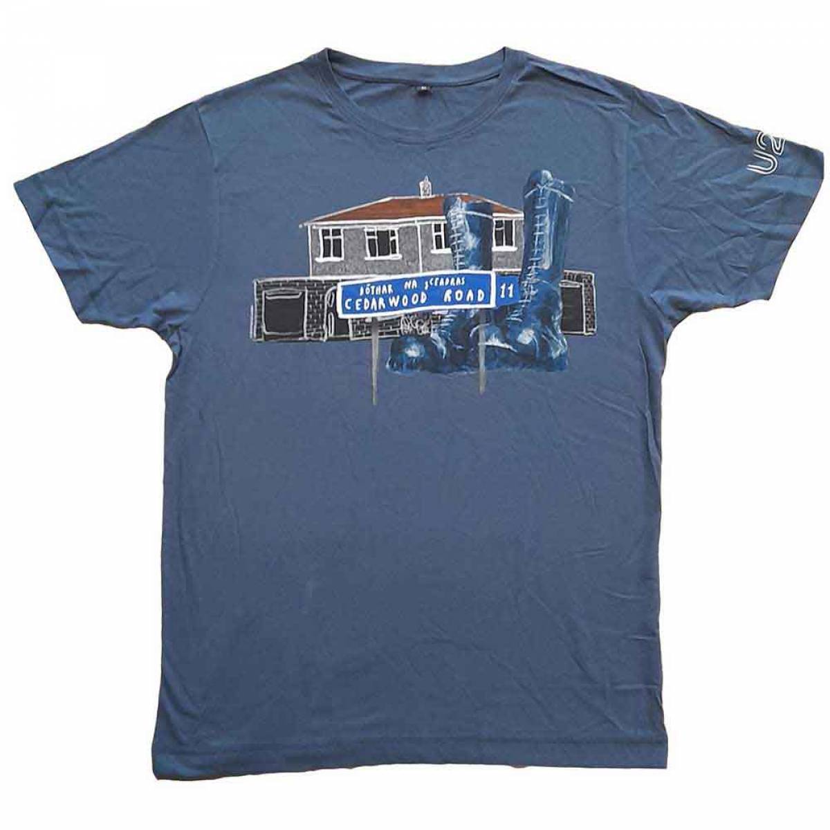 【予約商品】U2 バンドTシャツ ユニセックス: Cedar Wood Road (Denim Blue) (Ex-Tour) - DENIM BLUE