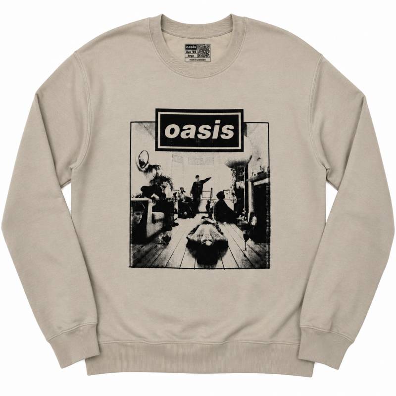 【予約商品】OASIS Unisex Sweatshirt: Definitely Maybe Frame (Stone) (Ex-Tour)