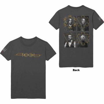 TOOL バンドTシャツ ユニセックス: Full Portraits (Grey) (Back Print) - GREY