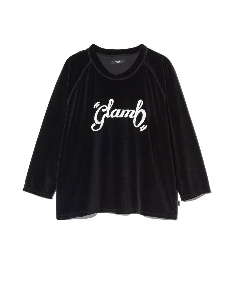 【予約商品】glamb(グラム)Spin Logo Velour Sweat / スピンロゴベロアスウェット - Black