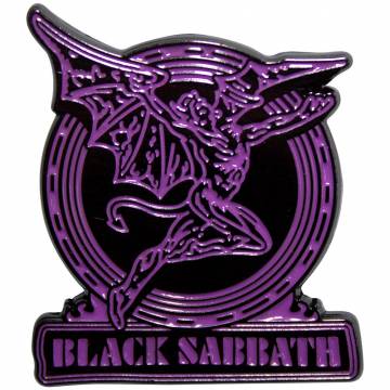【予約商品】BLACK SABBATH  Pin Badge: Purple Text Logo & Daemon