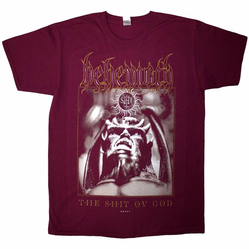 【予約商品】BEHEMOTH バンドTシャツ ユニセックス: The Shit Ov God Cover (Red) (Back Print)