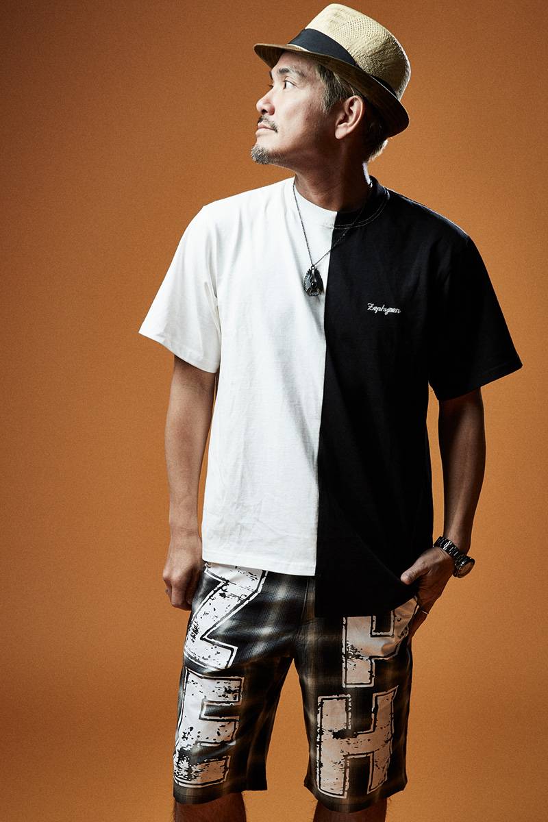 Zephyren(ゼファレン)SWITCHING TEE S/S WHITE / BLACK