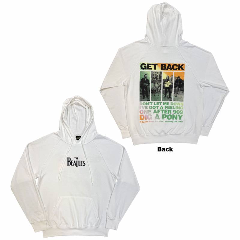 【予約商品】THE BEATLES Unisex Pullover Hoodie: 3 Savile Row (White) (Back Print)