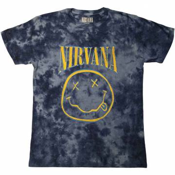 【予約商品】NIRVANA ユニセックスTシャツ: Happy Face Blue Stroke (Wash Collection)