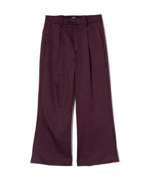 【予約商品】glamb(グラム) GB0424/P14 : Flare Wide Slacks / フレアワイドスラックス - Wine