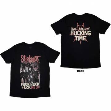 【予約商品】SLIPKNOT バンドTシャツ ユニセックス: Fuck Me Up (Black) (Back Print) - BLACK