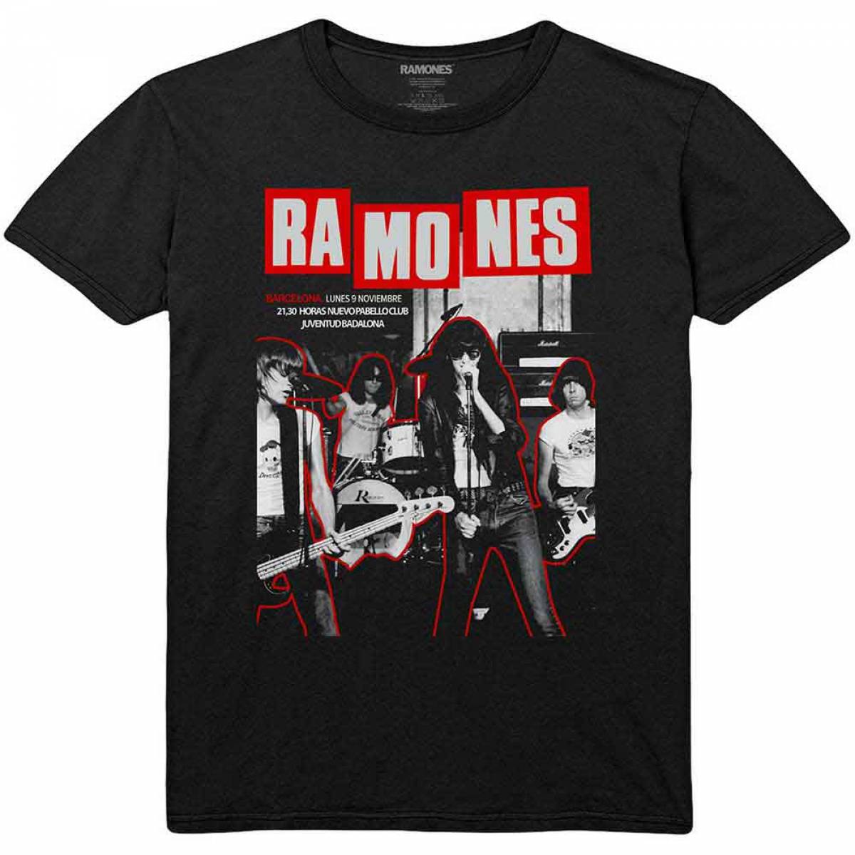 【予約商品】RAMONES バンドTシャツ ユニセックス: Barcelona (Black) - BLACK