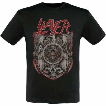 【予約商品】SLAYER ユニセックスTシャツ: Medal 2013/2014 Dates (Back Print/Ex. Tour)