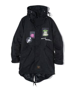 【予約商品】glamb(グラム) GB0424/JKT05 : Emblem High Neck Mods Coat - Black