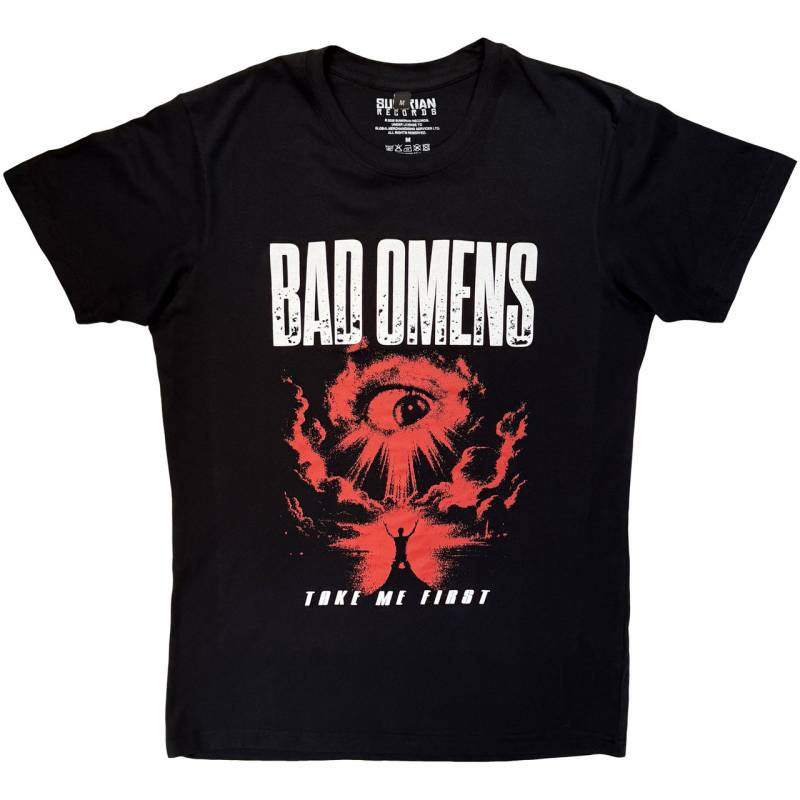 【予約商品】BAD OMENS Unisex Premium Carbon バンドTシャツ: Red Eye (Black)