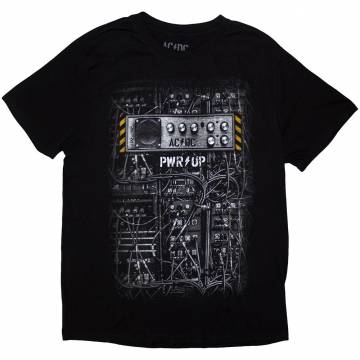 【予約商品】AC/DC バンドTシャツ ユニセックス: Control Wires PWR-UP EU Tour '24 (Black) (Back Print & Ex-Tour) - BLACK