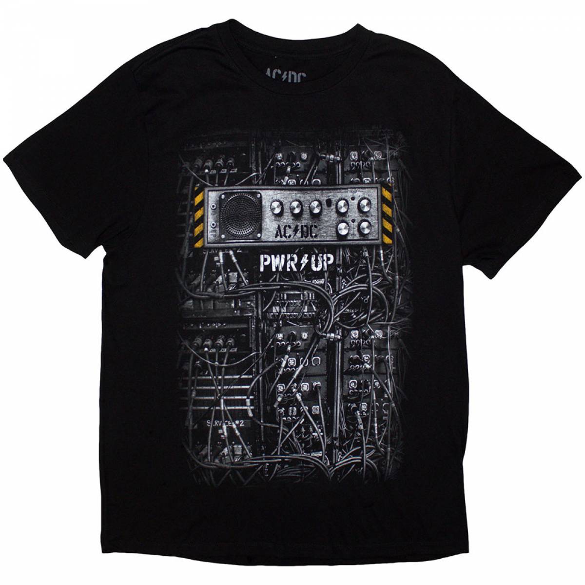 【予約商品】AC/DC バンドTシャツ ユニセックス: Control Wires PWR-UP EU Tour '24 (Black) (Back Print & Ex-Tour) - BLACK