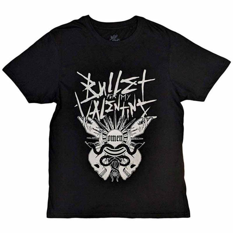 【予約商品】BULLET FOR MY VALENTINE バンドTシャツ ユニセックス: Omen (Black) (Back Print)
