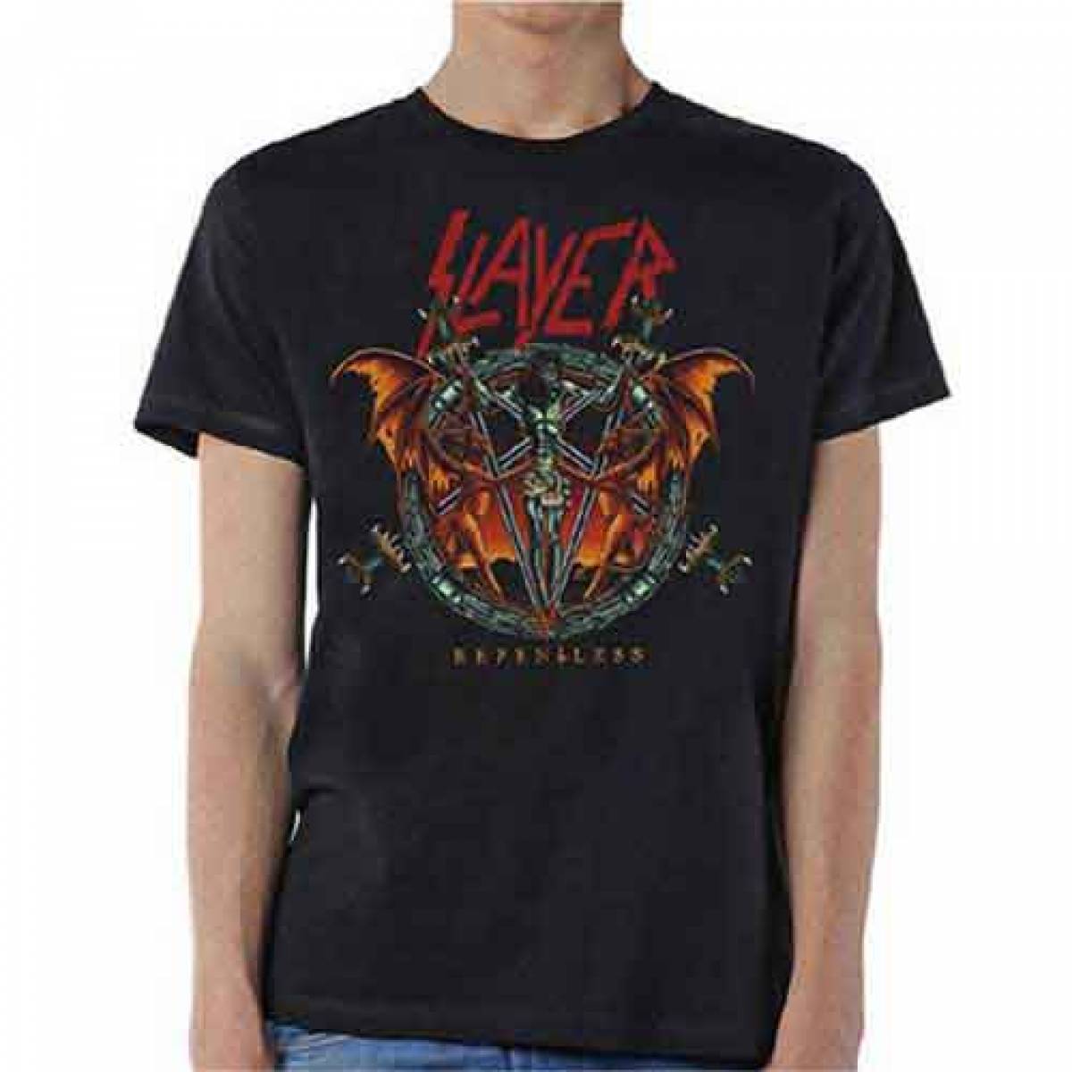【予約商品】SLAYER バンドTシャツ ユニセックス: Demon Christ Repentless (Black) - BLACK