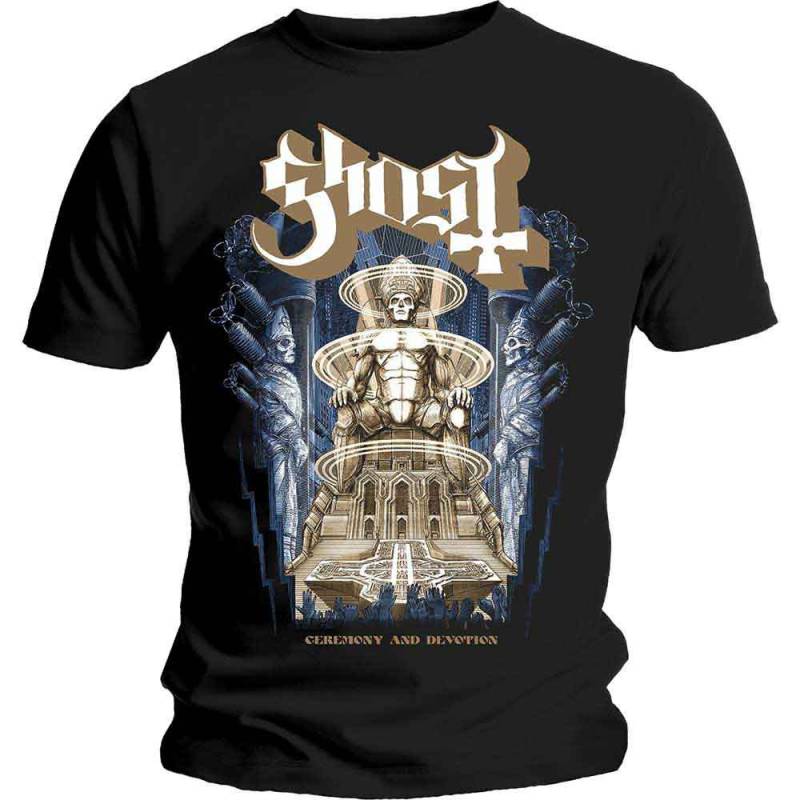 【予約商品】GHOST バンドTシャツ ユニセックス: Ceremony & Devotion (Black)