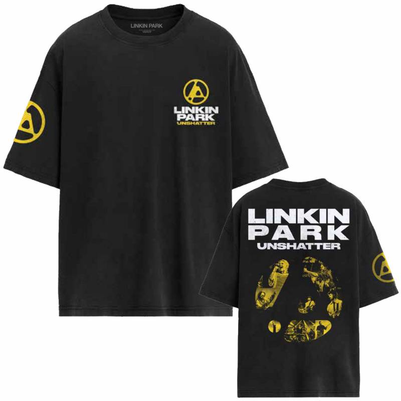 【予約商品】LINKIN PARK バンドTシャツ ユニセックス: Unshatter Pocket (Black) (Back Print)