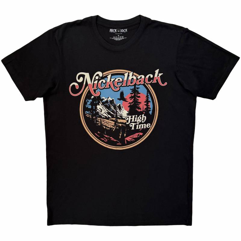 【予約商品】NICKELBACK Unisex Premium Carbon バンドTシャツ: High Time (Black)