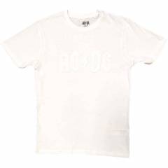 【予約商品】AC/DC バンドTシャツ ユニセックス: Logo (White) (Hi-Build) - WHITE