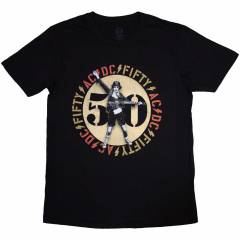 【予約商品】AC/DC バンドTシャツ ユニセックス: Gold Emblem (Black) - BLACK
