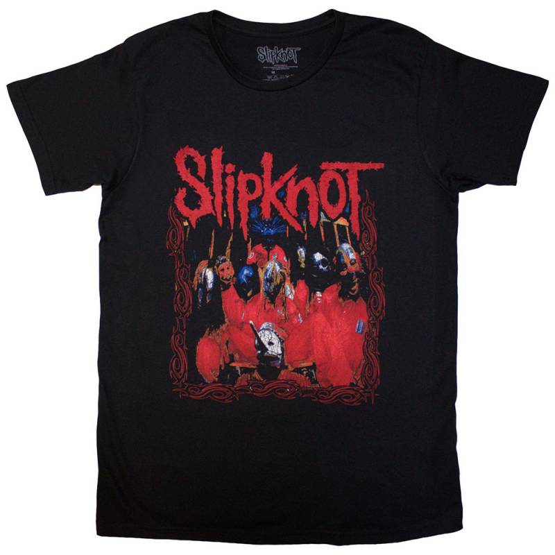 【予約商品】SLIPKNOT バンドTシャツ ユニセックス: Band Frame (Black) - BLACK