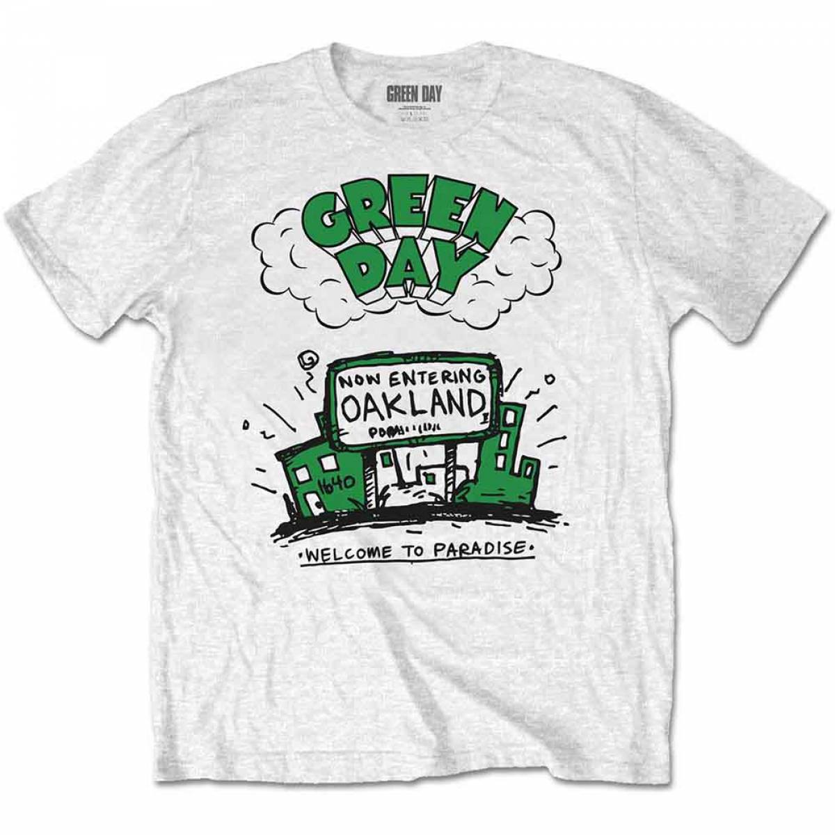 【予約商品】GREEN DAY バンドTシャツ ユニセックス: Welcome to Paradise - WHITE