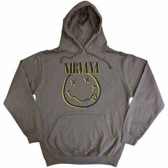 【予約商品】NIRVANA Unisex Pullover Hoodie: Inverse Happy Face (Charcoal Grey)