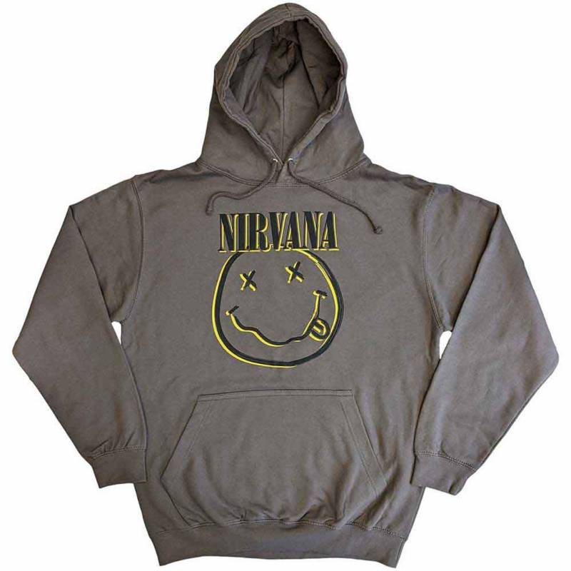 【予約商品】NIRVANA Unisex Pullover Hoodie: Inverse Happy Face (Charcoal Grey)