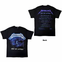 【予約商品】METALLICA バンドTシャツ ユニセックス: Ride The Lightning Tracks (Black) (Back Print)