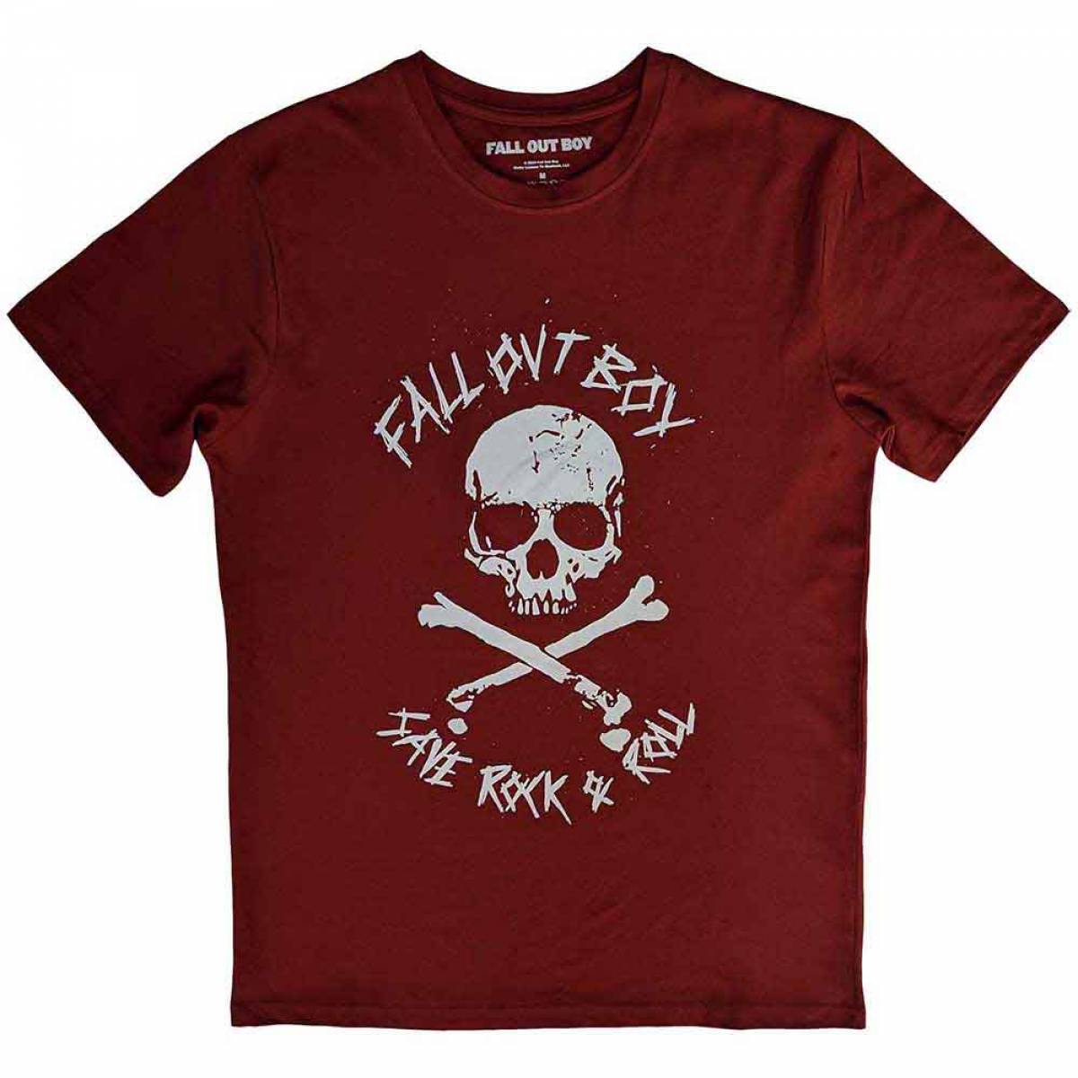 【予約商品】FALL OUT BOY バンドTシャツ ユニセックス: Save R&R (Red) - RED