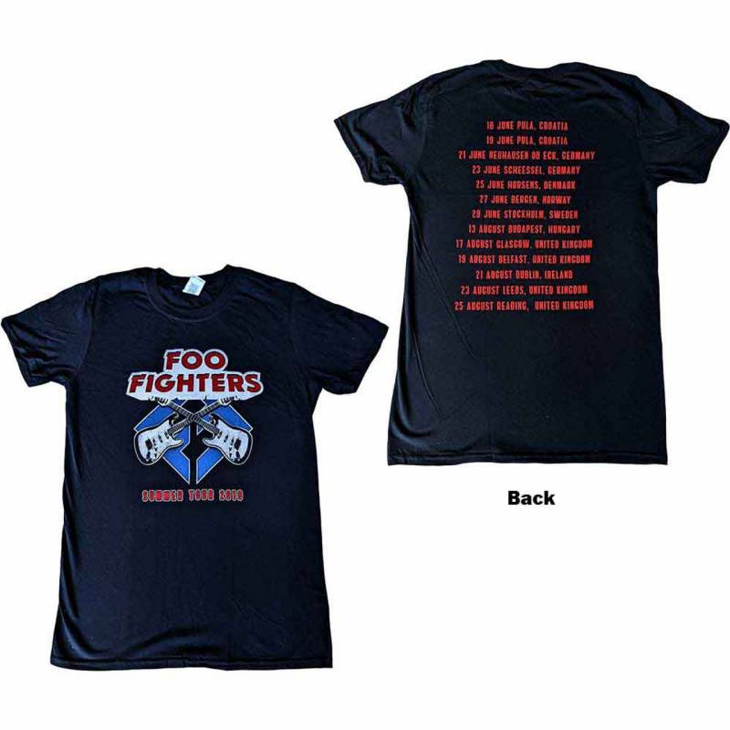 【予約商品】FOO FIGHTERS バンドTシャツ ユニセックス: Concrete & Gold 2019 European Tour (Black) (Back Print & Ex-Tour) (Small)